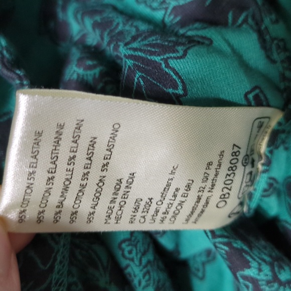 NWT! Free People Two Tone Printed Tank, Jewel Combo Green - Picture 9 of 11